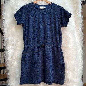 Zella Navy Twilight Wave Drawstring Mini Dress